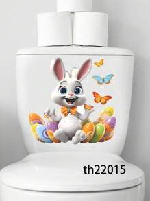 1 件华丽风格动物印花墙贴刺猬兔子配蝴蝶和花朵可移除防水 PVC 贴纸适用于客厅卧室宿舍教室家居墙壁装饰 - 彩色 - 查看 23