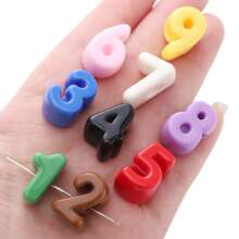 10pcs Letter 3D Beads -Random Color Mixing Of Number Beads, English Letter Beads- Used For Jewelry Creative DIY Make, Such As Bag Chains, Waist Chains,Phone Chains Accessories