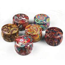 2 piezas, Caja de almacenamiento de lata, estilo bohemio, lata sellada, caja de exhibición de escritorio, lata de té, exquisita, elegante y hermosa