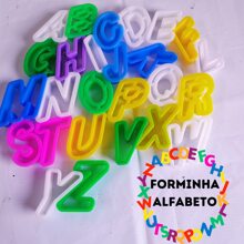 26 FORMINHA DE MODELAR LETRAS CORTADOR (ALFABETO COMPLETO)