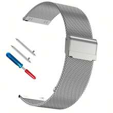 22mm Stainless Steel Mesh Watch Band For Men Women, Quick Release Mesh Watch Straps - 22mm - View 9