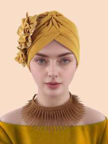 1pc Solid Color Party Polyester(Polyester) Pearl Solid Color Rhinestone Hat, Suitable For Daily Life, Home, Wedding, All Seasons