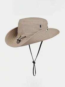 1 pièce Chapeau de seau femme chapeau de cow-boy unisexe chapeaux de soleil réglable profil bas non structuré couleur unie pour hommes femmes pour voyages extérieurs cadeaux