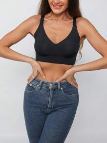 1 pezzo Reggiseno invisibile adesivo senza cuciture per donne, con strisce di gel e supporto morbido, reggiseno push-up invisibile