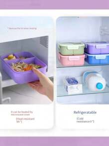 1pc Customizable Pattern Bento Box, Waterproof, Portable, Outdoor, Travel, Student And Office Worker Lunch Box, Safe Material, Microwave Safe, Personalized Design,Multi-Functional,Ornamental,Letter,Stylish,Modern,Colorful,Kawaii,Adorable,Cute,Casual,Custom,Personalised,Unique,Customized,Son,Daughter