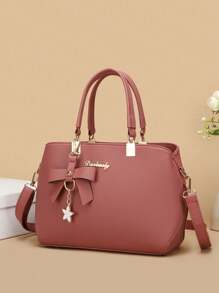 Dreubea Womens Handbag Tote Shoulder Purse Leather Crossbody Bag Bolsos Para Mujer - 粉色 - 查看 2