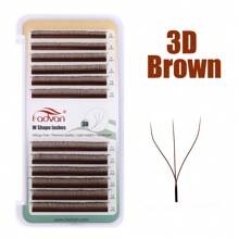 FADVAN Fadvan YY/3DW/4DW/5DW Shape Lashes 12 Rows 0.07 D/LU(M) 8-12/8-14mm Brown Colour Natural Soft Eyelash Premade Volume Fan Lashes Extension