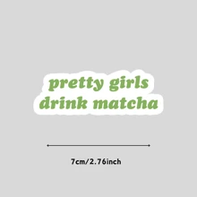 Pretty Girls Drink Matcha. Bookish For Kindle Reader Gift Waterproof Laminated Vinyl Sticker - Vinyl - View 9