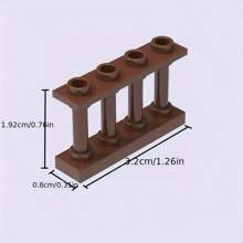 20pcs 1x4x2 Dot Farm & Garden Building Block Set With Ranch Fence - DIY Animal Scene Playset, Bricks Toy 15332 - Multicolor - View 6