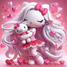 Sanrio 5D DIY Diamond Painting Kit, Cartoon Karakter Mozaïek Puzzel Inclusief Hello Kitty Ontwerp, Biedt Interessante Diamond Art Ervaring, Beste Cadeau Voor Familie En Vrienden