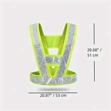 2 sztuki kamizelki odblaskowej w kształcie litery V, odpowiednie do pracy nocnej, biegania, jazdy na rowerze, akcesoriów rowerowych