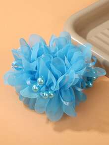 1 pieza/Set Accesorios para el cabello de flores de princesa lindas para niñas, sujetadores de moño, decoración de cabello para actuaciones dulces - Multicolor - Ver 6