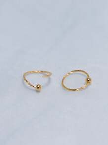 1件扭曲鼻环，925纯银鼻钉，耳骨耳环，身体饰品，22G，8毫米