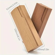 木制眼镜盒，大容量便携式复古手工眼镜收纳盒，复古气息十足