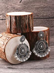 FANYINAN 复古波西米亚风女士耳环，尼泊尔云南复古图案耳饰