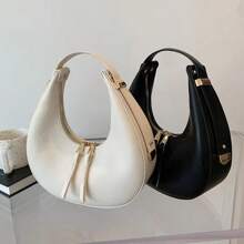 Fashion Design Tote Bags For Women Luxury Half Moon Hobo Bag Lady Brand Shoulder Bags PU Leather Armpit Clutch Handbag And Purse
