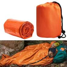 Saco de Dormir de Emergencia Ultra Impermeable Mantas de Mylar Ligero Saco de Dormir de Supervivencia Mantiene Caliente para Camping y Senderismo - Naranja - Ver 2