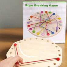 Wooden Rope Tangle Puzzle Toy, Enhances Logic Thinking And Concentration, Interactive Board Game For Parent-Child - Multicolor - View 4