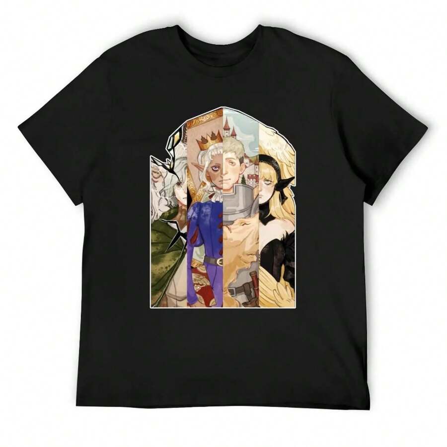 Delicious In Dungeon Senshi Pan Accessories T Shirt Pure Cotton Tee New Arrival Food Cook Anime T-Shirt Clothes - Black - View 1