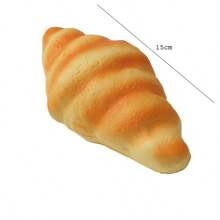 1pc Realistic Soft Scented Croissant, Squeezable Croissant Bread, Party Decor, Living Room Decor, Photography Prop - Brown - View 2