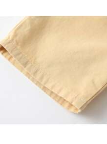 男童刺绣短裤，新款夏季儿童及膝裤 - 卡其色 - 查看 7