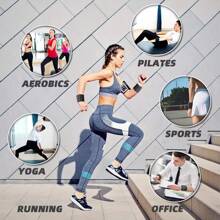 MEIYIXING 1 Pair Of Luminous Wrist And Ankle Weight Sets, Safer For Night Training, 1 Pound (450 Grams), 2 Pounds (920 Grams), Adjustable Fitness Weights, Resistance Training Straps, Pink Silicone Skin-Friendly Material, Wearable Aerobic Exercise Equipment For Both Men And Women Gym Accessories - Multicolor - View 11