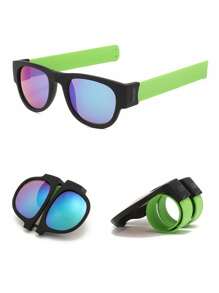 2025 Hot Selling Unisex High Quality Fashion Colorful Wristband Style Sports Eyeglasses, Flexible Wrist Folding Outdoor Sports Glasses For Summer Beach Vacation,Outdoor,Travel - Multicolor - View 7