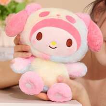 卡哇伊动漫三丽鸥我的美乐蒂毛绒玩偶房间装饰枕头玩具卡通可爱毛绒娃娃生日情人节礼物 8.66 英寸/22 厘米