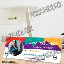 Customized Office Desk Name Plate | Clear Acrylic Desk Sign With Stand | Elegant Personalized Gift With Name And Title Gifts Birthday Graduation - Multicolor - View 19