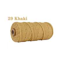 Corda in 100% cotone da 3mm, colorata, corda ritorta fatta a mano per macramè, filo per decorazioni fai-da-te, matrimoni, confezione da 100m