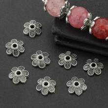 50PCS100pcs/200pcs Antique Silver Small Daisy Petals Alloy Spacer Beads, Used For Bracelets, Earrings, Key Chains, Anklet Jewelry, Handicraft Making