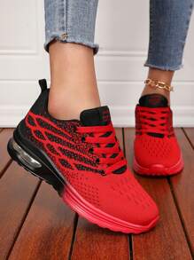 Zapatillas deportivas con cordones para hombres, Top de punto transpirable, amortiguación de aire, suela blanda antideslizante, adecuadas para deportes diarios, interiores y exteriores, ejercicio, correr, regalo de Navidad, Año Nuevo y Día de San Valentín
