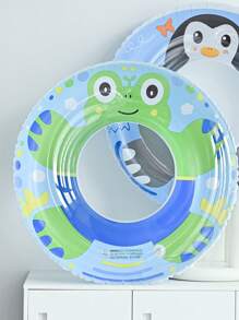 1pc Swimming Ring Frog Penguin Pattern Green Adult Swimming Ring Water Supplies