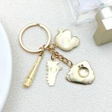 1 件锌合金珐琅运动系列棒球护具钥匙扣，生日情人节礼物结婚礼物母亲节礼物，汽车或手提包的完美配饰 - ER872-1 - 查看 4