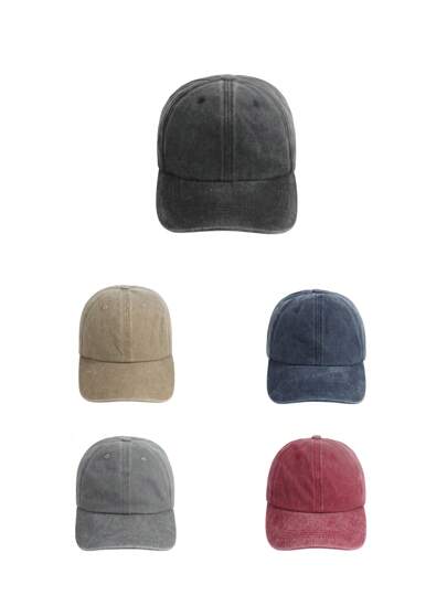 1 قبعة بيسبول قابلة للتعديل ومشوهة، مناسبة للزوجين، للارتداء اليومي، السفر، الخارج، الرياضة، ركوب الدراجات، التنزه، الأحتفالات