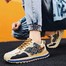 Men's New Casual Sports Shoes, Low-Top, Non-Slip, Chunky Sneakers, Thick Sole, Running Shoes