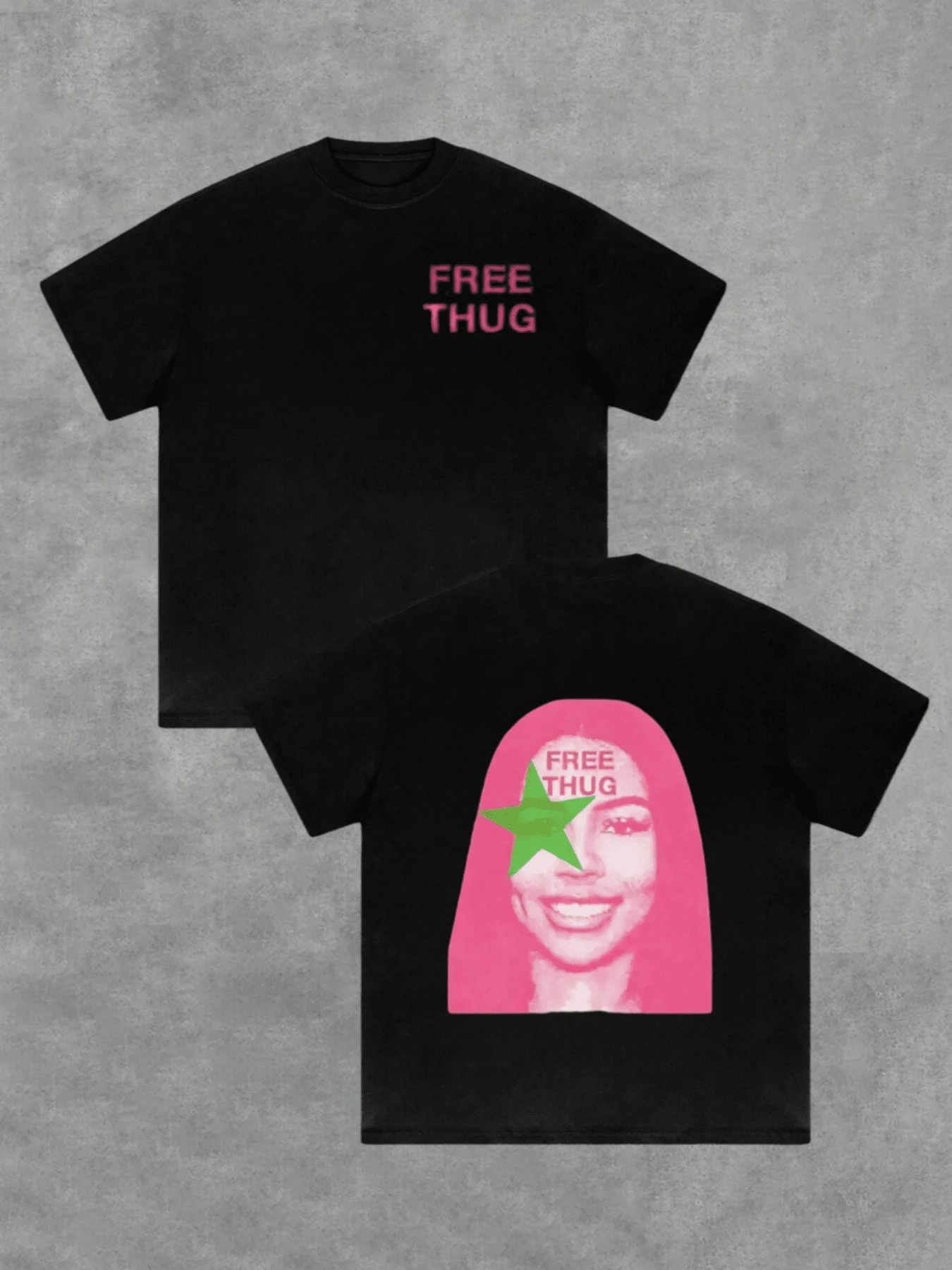 220g 100% Cotton Men 1Pcs Casual Comfortable Double Sided Digital Printed T Shirt With Free Pop Art Style