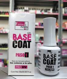 15ml BASE COAT GEL PASO 1 FANTASY NAILS Gel que ayuda a proteger la uña natural y a crear una superficie uniforme sobre la uña a la que el esmalte se puede adherir con mayor facilidad, promoviendo así su durabilidad y evitando grietas - transparente - Ver 4