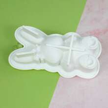 1 Peça Molde Grande de Coelho para Ovos da Páscoa em Silicone para Chocolate, Molde de Silicone em Forma de Ovo de Páscoa de Coelho, Molde de Assadeira para Bolo de Coelho da Páscoa, Molde de Chocolate Quebradiço de Coelho Goma