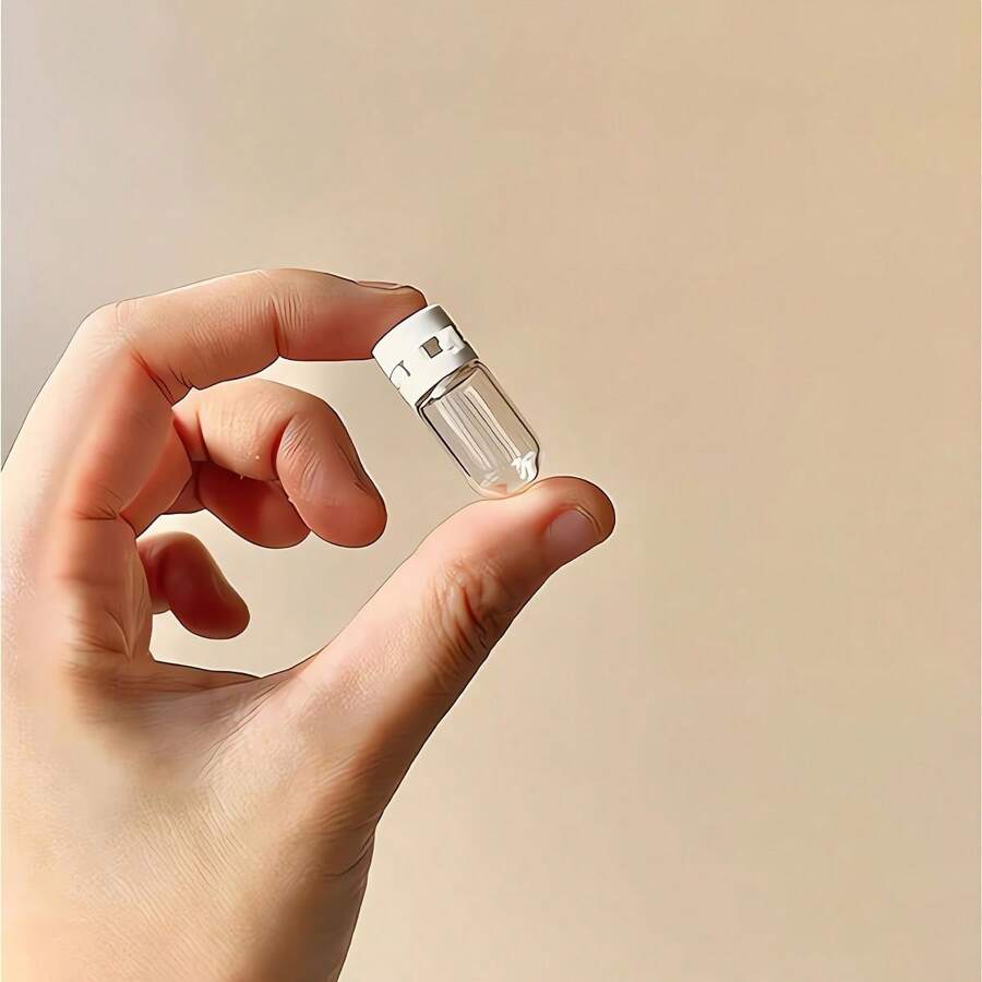 10pcs Transparent Travel Bottles With Flip Caps, RFID-Blocking, Glass Material, For Toner And Lotion - Multicolor - View 1