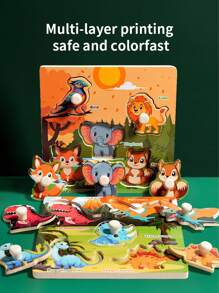 Fei Rui Educational Wooden Fruit Puzzle - 5 Unique Shapes, Realistic Detail, Ideal Learning Toy For Youngsters, Christmas, Halloween, Thanksgiving