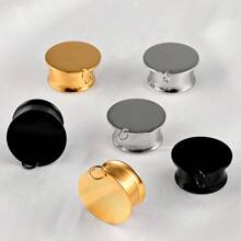 2pcs DIY Ear Gauges Stainless Steel Ear Tunnels Plugs Piercing Jewelry Ear Expander Stretchers Dangle Gauges Earrings For Women Men