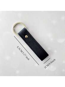 1 pezzo Portachiavi personalizzato con iniziali/nome in colore unisex in pelle sintetica saffiano, regalo di compleanno o Natale per uomo e donna, portachiavi personalizzato in PU saffiano per auto - Blu - Visualizzare 4