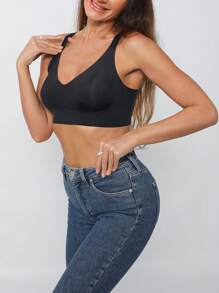 1 pezzo Reggiseno invisibile adesivo senza cuciture per donne, con strisce di gel e supporto morbido, reggiseno push-up invisibile