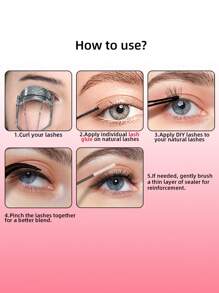 80pcs 10Rows Fox Cat Cluster Lashes Natural Look Fluffy Faux Mink False Eyelashes Sexy Lashes Extension Makeup Lash Clusters Manga Lashes Fox Cat Eye Lashes Left & Right Individual Lashes Wispy DIY Lash Extension Natural Cluster Lashes For Home Party,Christmas,Valentine's Day, Traveling, Photoshoot, Festivals Makeup - 黑色 - 查看 8