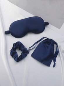 1 Set Satin Sleep Eye Mask, Satin Sleep Mask, Hair Scrunchie, Blackout Eye Mask, Eye Shade, Bridesmaid Gift, Pink. Satin Sleep Mask, Durable Pink Sleep Mask, Blackout Eye Mask, Unisex, Soft & Breathable Blackout Eye Mask, Travel Essential, Bridesmaid Gift - Multicolor - View 15