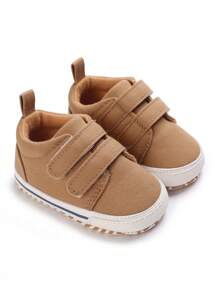 Newborn Unisex Infant Solid Soft Sole Casual Shoes Versatile Infant Sneakers - Brown - View 2