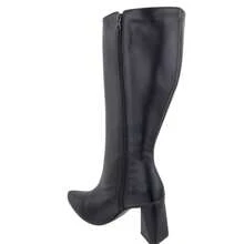 Women's Long Boot With Triangle Heel, Timeless Model - Negro - Ver 5