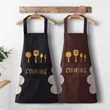 New Waterproof And Oil-Resistant Apron For Men And Women, Kitchen Cooking Home Use Anti-Stain