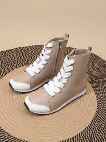 Women's Autumn/Winter New Knight Boots, Fashion Simple Lightweight Casual Back Zipper Thin High Heel Ankle Boots, Solid Color Outdoor Short Boots